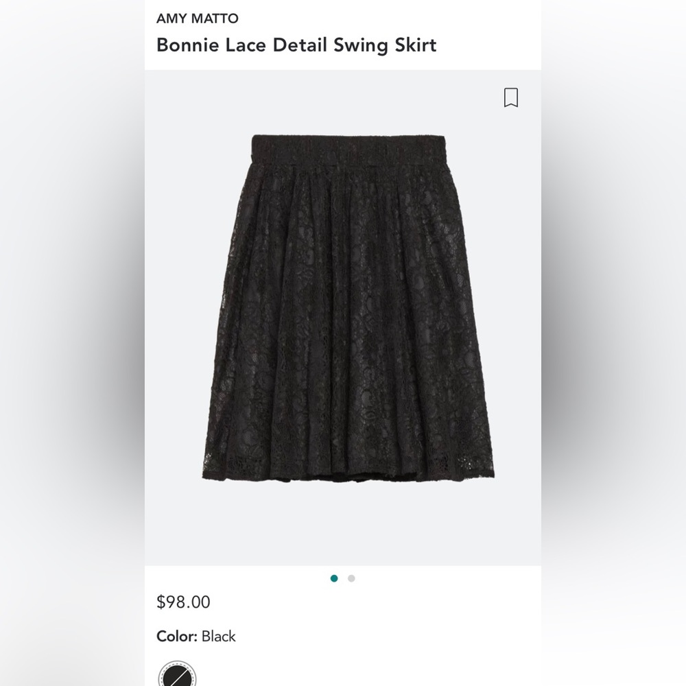 Amy Matto Bonnie Lace Detail Swing Skirt